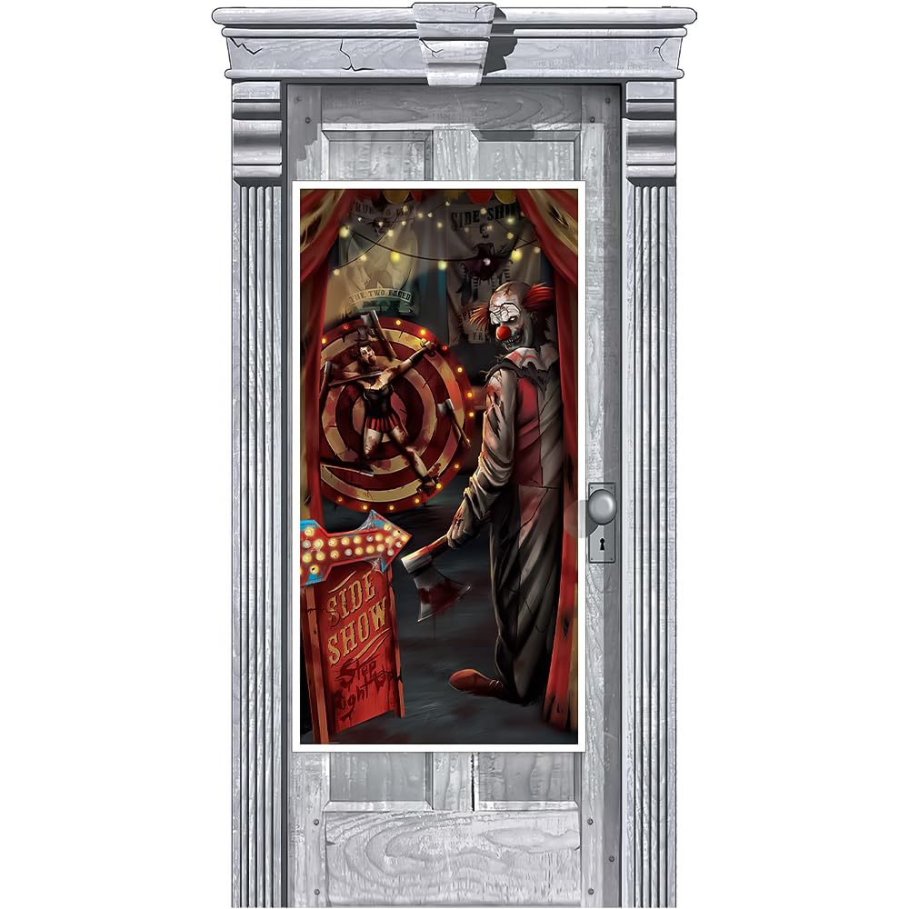 Amscan International - 241164, Kit di decorazioni porta inquietante per carnevale, dimensioni: 1,65 m x 85 cm