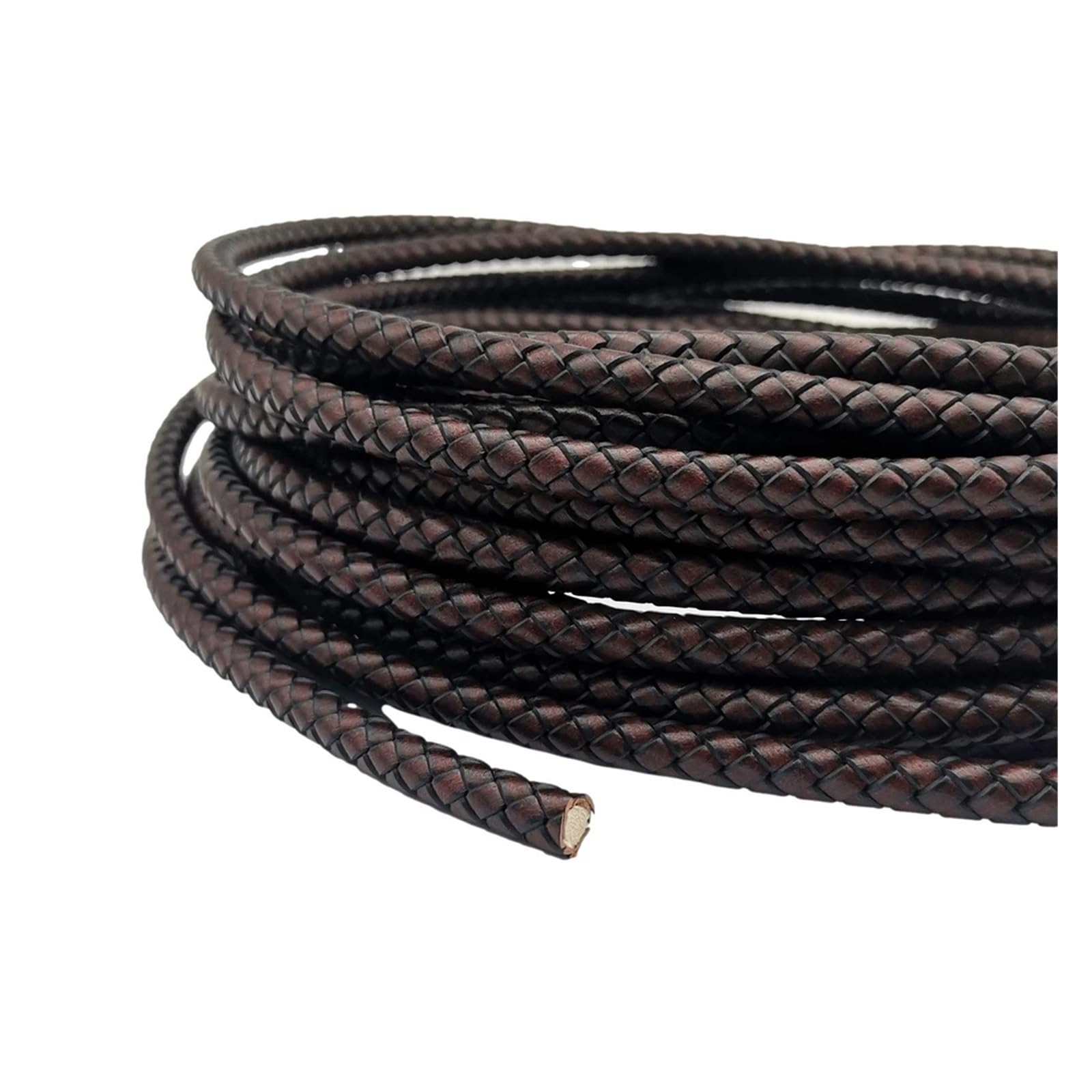 Pleciony sznur ze skóry PU 8 mm