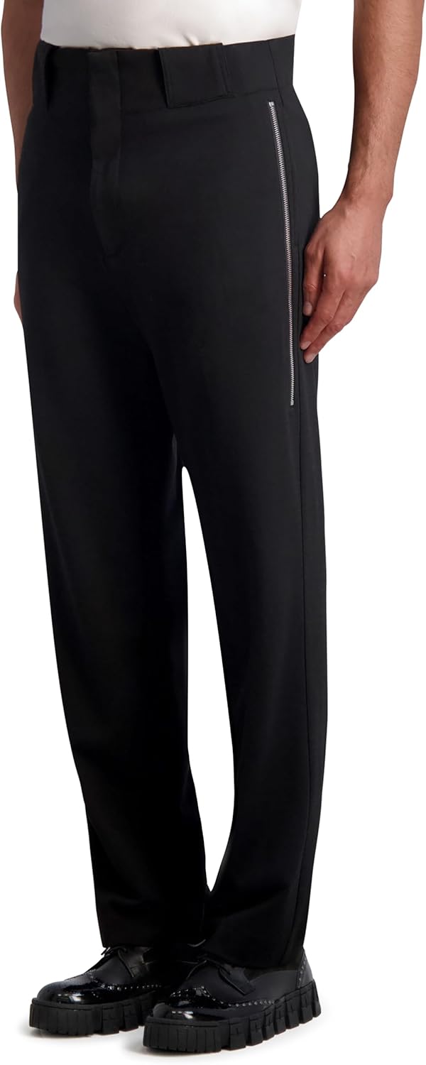 KARL LAGERFELD Mens Stretchy Exposed Side Zip Detail Dress Pant Pant - Image 2