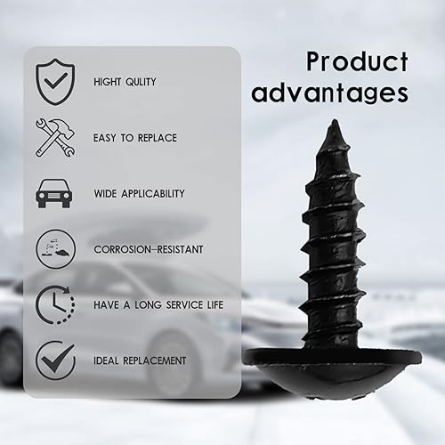 Miniatura 3 de 20 tornillos de revestimiento de guardabarros compatibles con Hyundai 12493-06207B