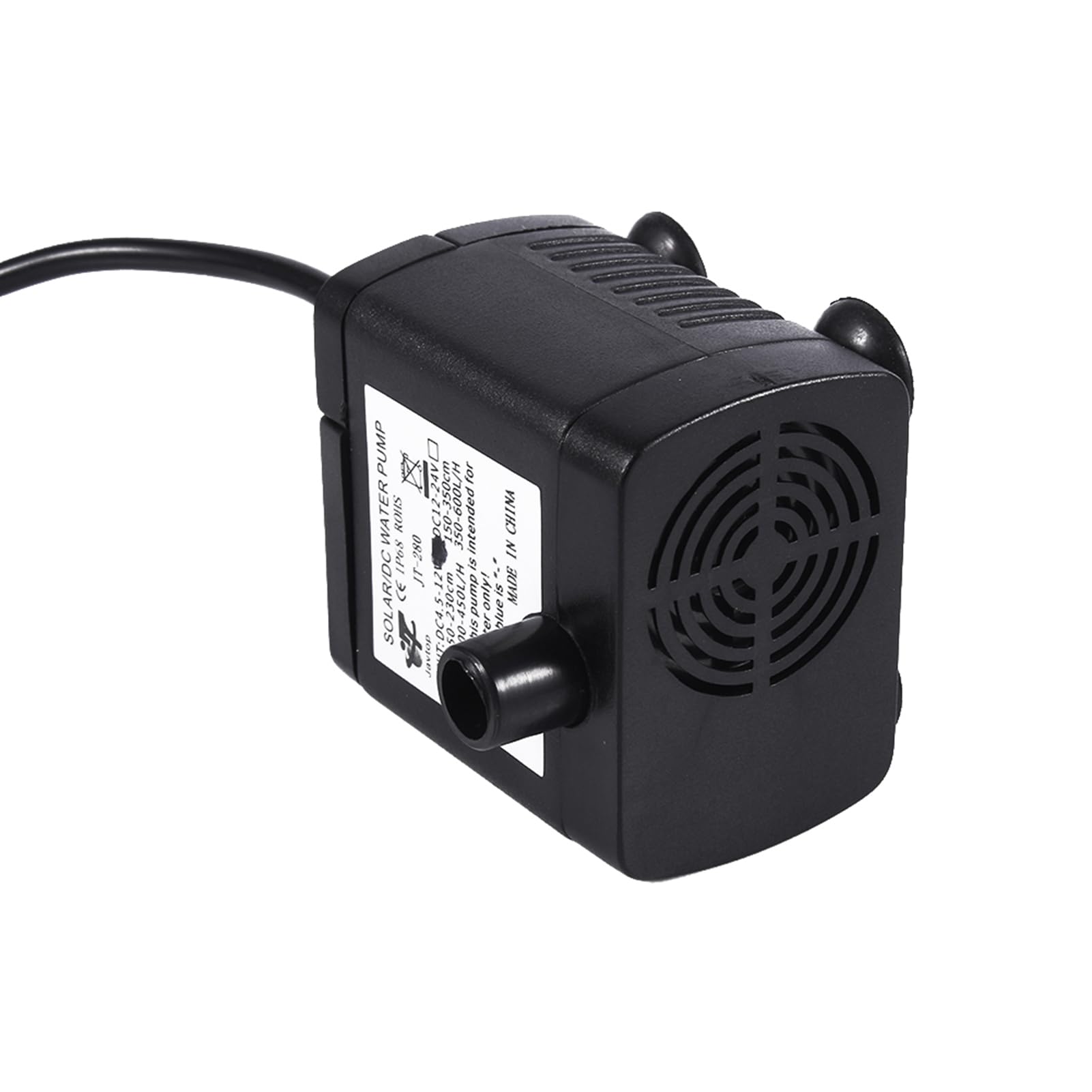 DC 12V Solar Fountain Pump, Mini Wszechstronna Wymiana Pompy Wodnej dla Akwariów, Stawów i Ogrodów, Czarny