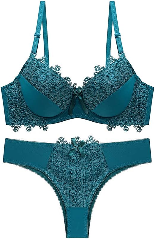Sexy Women Bra Set BC Cup Solid Lace Bikini Femme Underwear