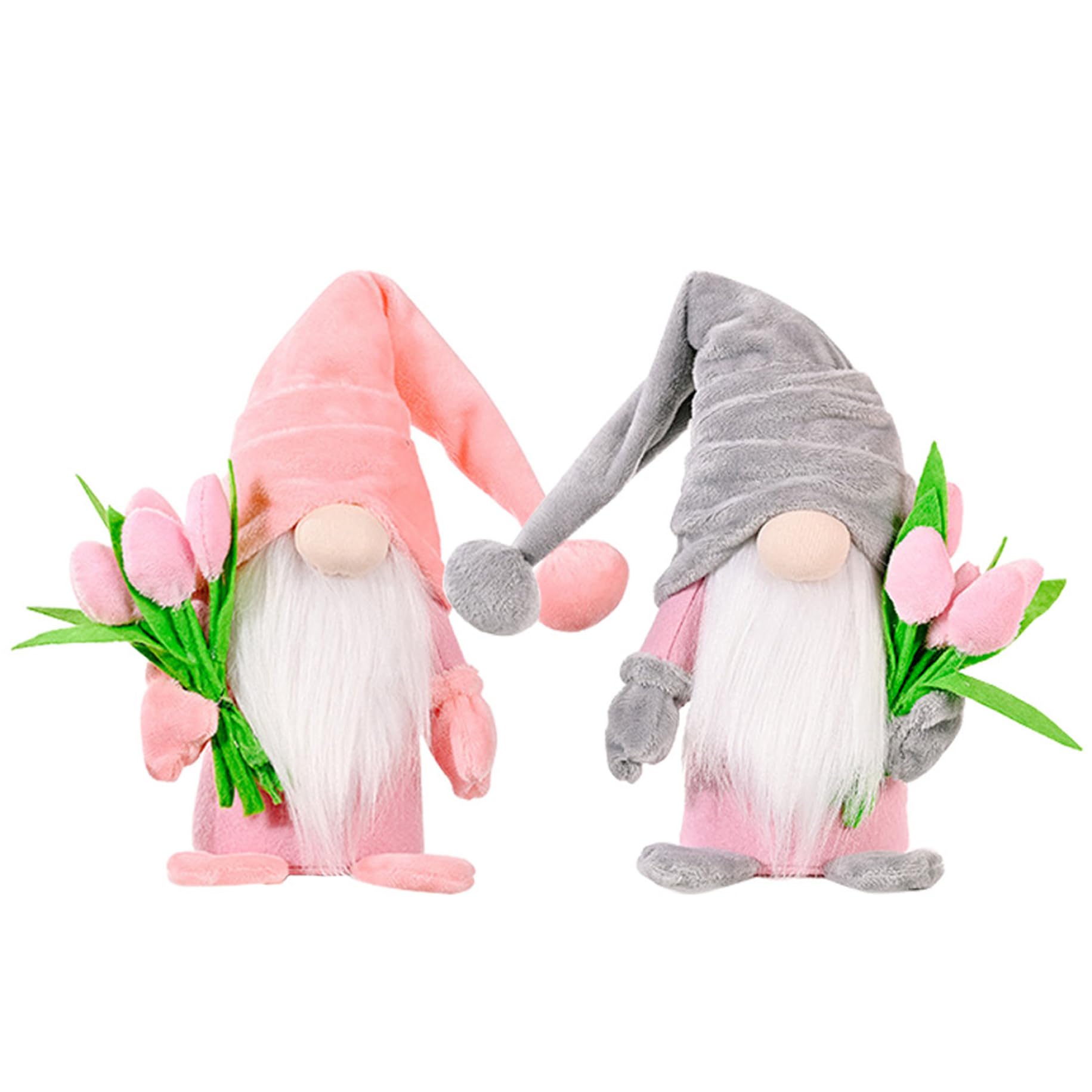 Lawnrden Mothers Day Decorations, Mothers Day Decorations Gnomes Plush 2PCS Spring Gnomes with Tulips Soft Tabletop Decor Present for Mom