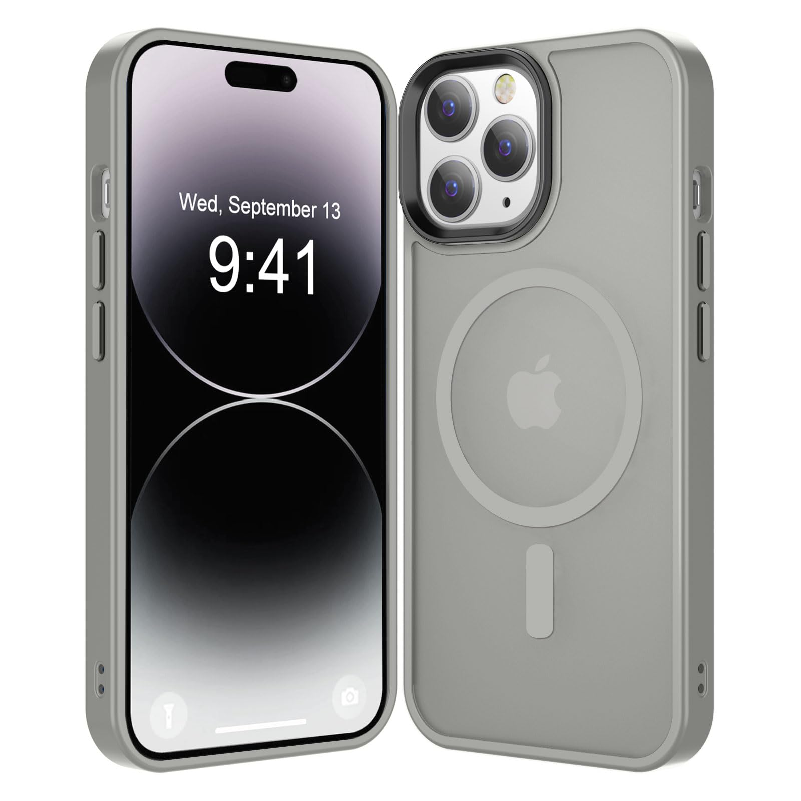 CHEZEAL Magnetic for iPhone 14 Pro Max Case [Compatible with Magsafe & Military-Grade Protection] Slim Protective Translucent Matte Phone Case 6.7