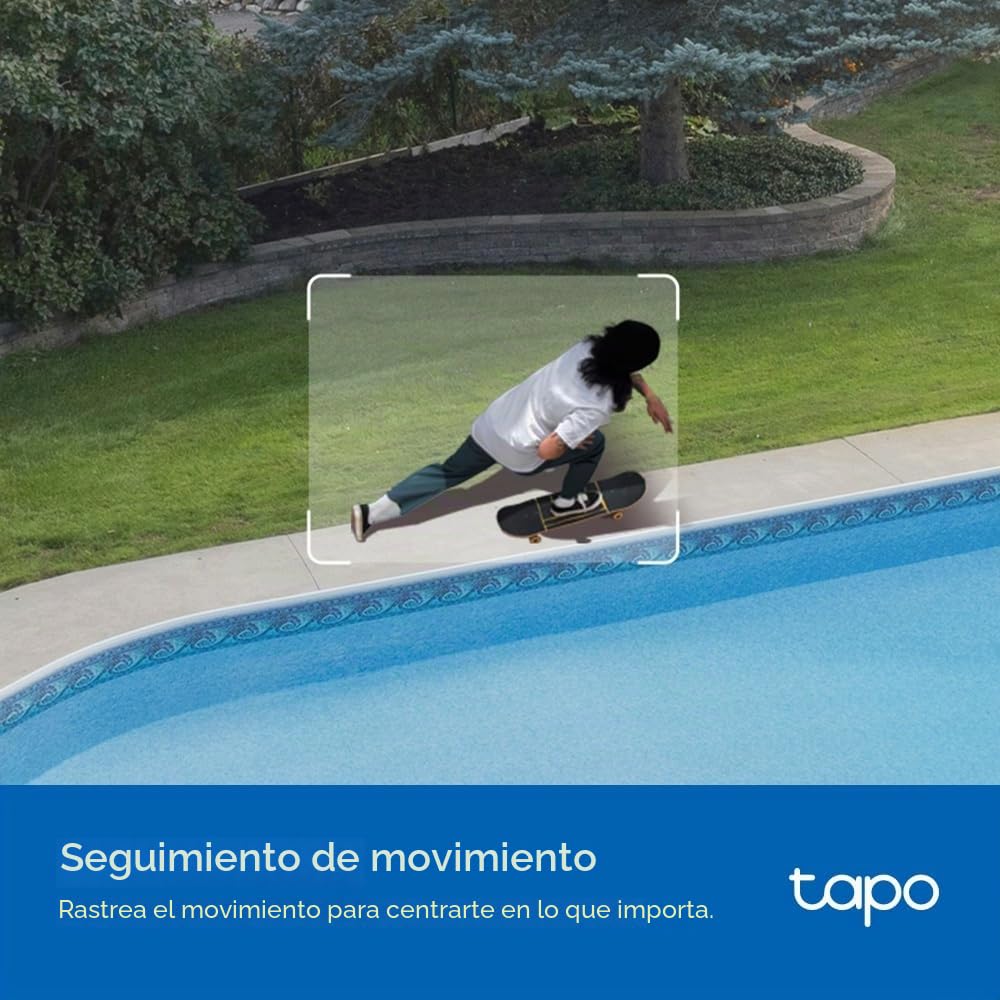 Tapo C530WS - Cámara Seguridad Exterior 360° 3K 5MP, Visión Nocturna Color, Resistencia IP66, Alarma Sonora/Luz, Detección AI, Almacenamiento Nube/SD 512GB, Audio Bidireccional (Paquete de 2)