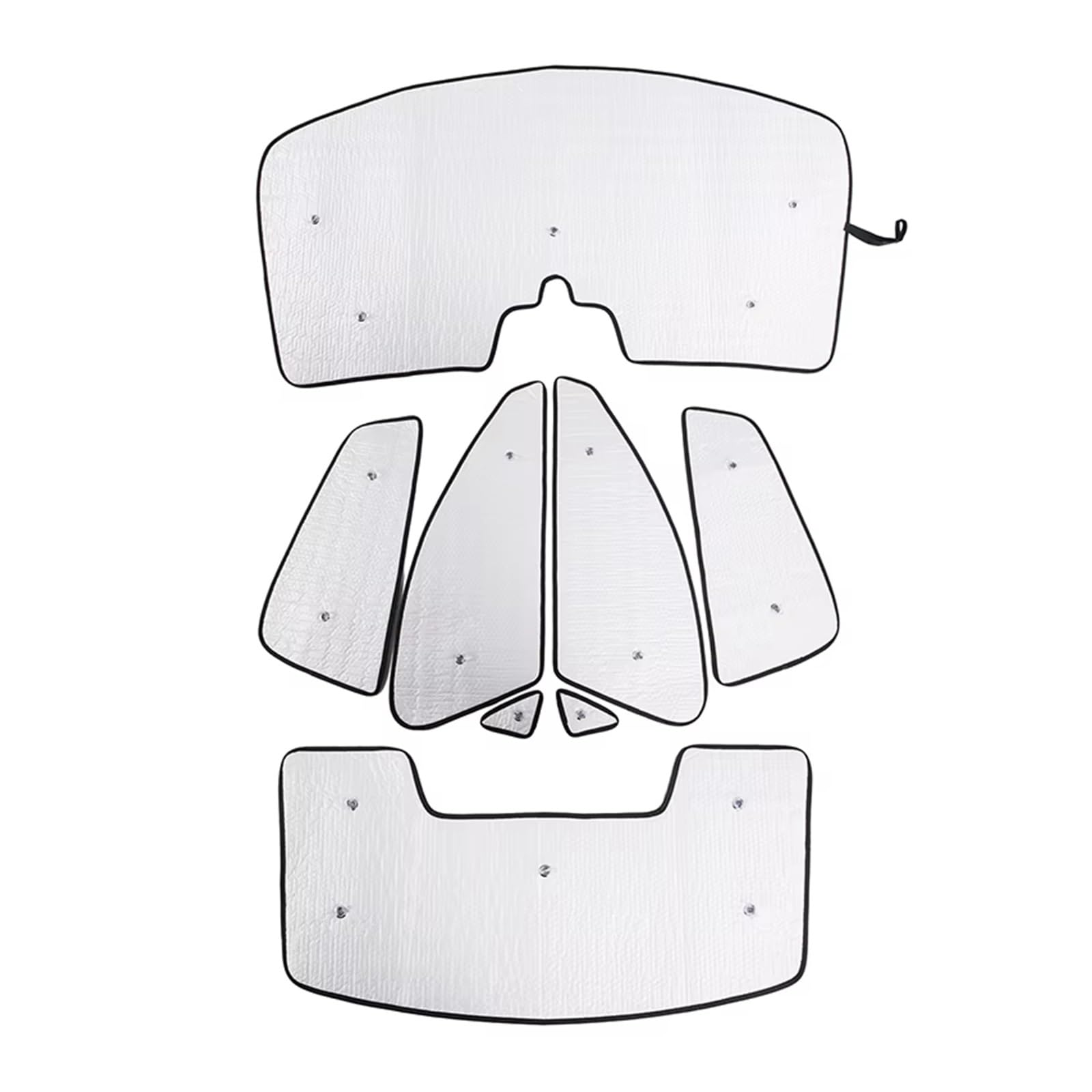 Parasol para Coche Parasol Reflectante Plegable para Parabrisas De Coche para Taycan 2019-2022, Cobertura Total Coche Delantero(8Pcs)