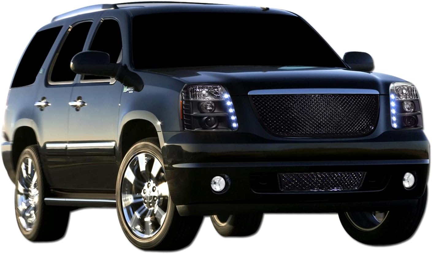 Armordillo USA 7148789 Mesh Grille Fits 2007-2014 GMC Yukon-Gloss Black