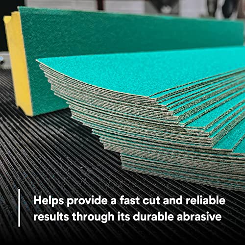 3M Green Corps Stikit Sheet, 02230, 2-3/4 In X 16 1/2 In, 80+ Grade, Pack Of 100 Production Sheets, For Coating Removal, Metal Surfaces, Auto Sanding #TOP4