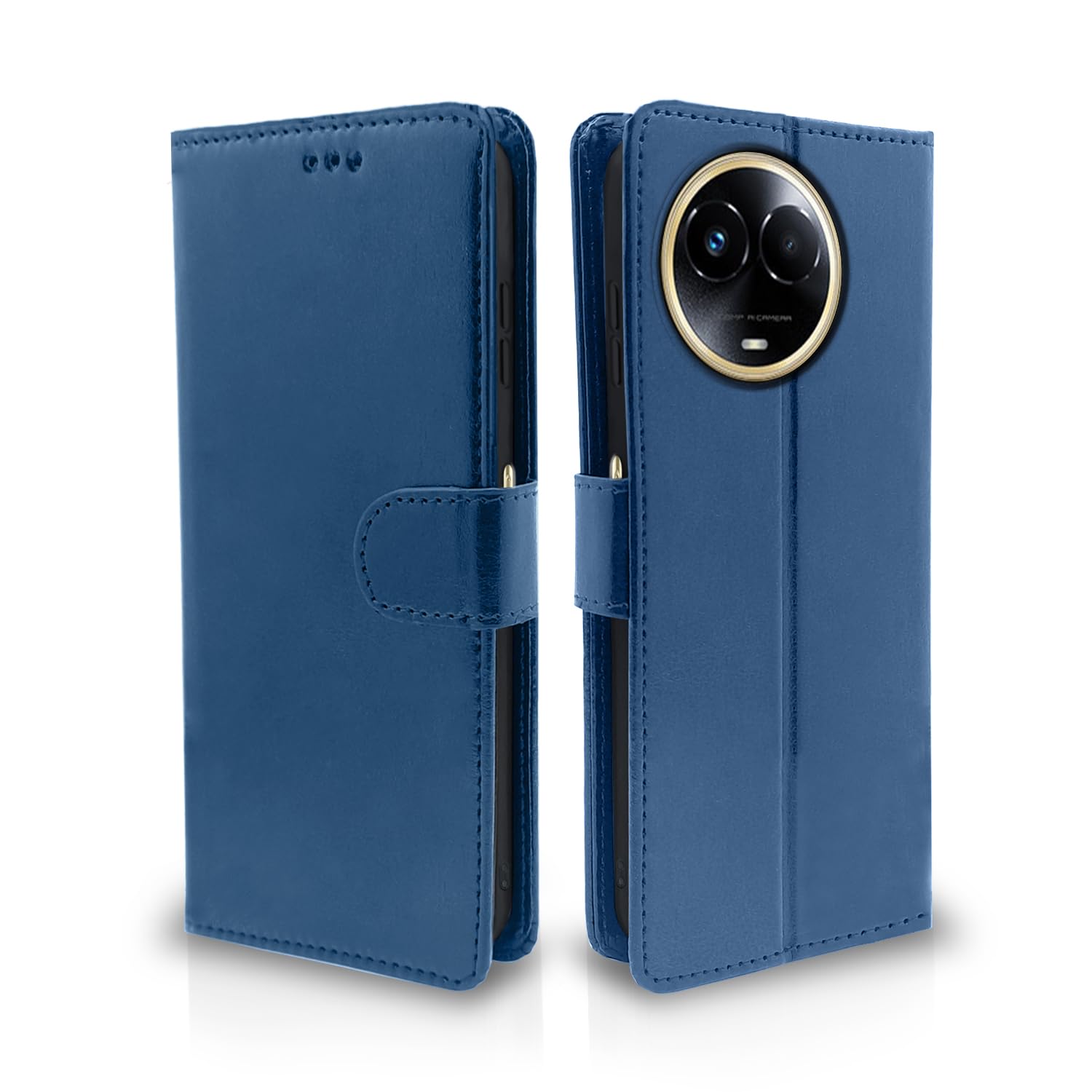 Pikkme Realme 11 / 11X 5G / Narzo 60X 5G Flip Cover Leather Finish | Inside TPU with Card Pockets | Wallet Stand and Shock Proof | Complete Protection Flip Case (Blue) (B0CHZ4MCZY) Amazon Price History, Amazon Price Tracker