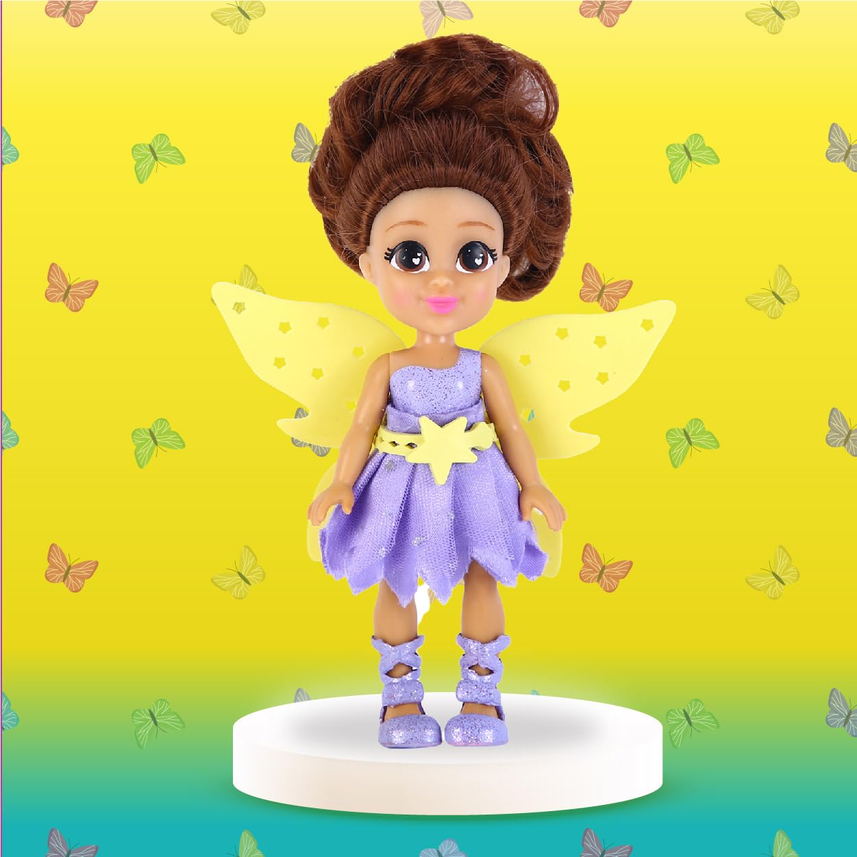 Lil Diva Dolls 6" Pixie Fairy Aurora Doll for Girls|Soft Movable Body with Realistic Features|Birthday Gift for Kids 3+ Yrs|Early Learning Toy for Girls|Ideal Gift for Birthdays & Special Occasions-picture-10