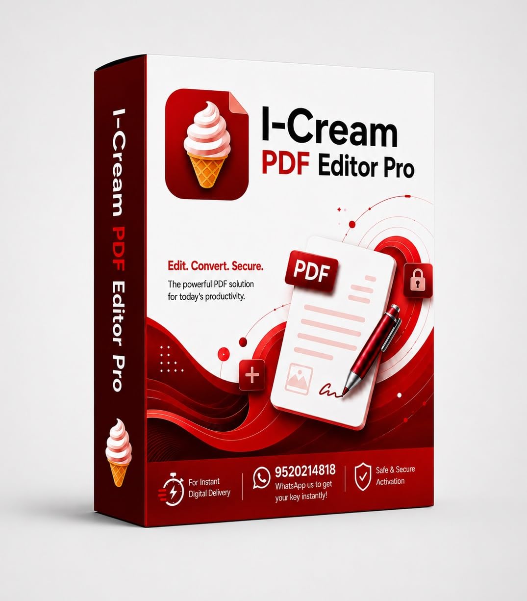 I-Cream PDF Editor Pro Productivity Software for Win | Professional PDF Converter Editor OCR Compression Merge Split Sign Secure Documents | Lifetime License | I-Cream PDF Editor Pro 2026 for PC-image-41