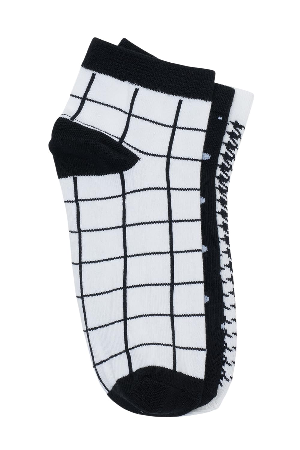 forever glam by pantaloons Women's 100% Cotton Ankle Length Socks - Pack of 3-picture-47