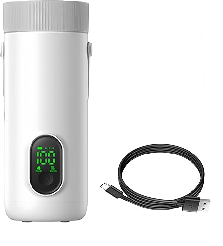 Tangxi Hervidor eléctrico de viaje de 11.8 fl oz, caldera de agua caliente pequeña portátil para té y café, 6 ajustes de temperatura, ebullición