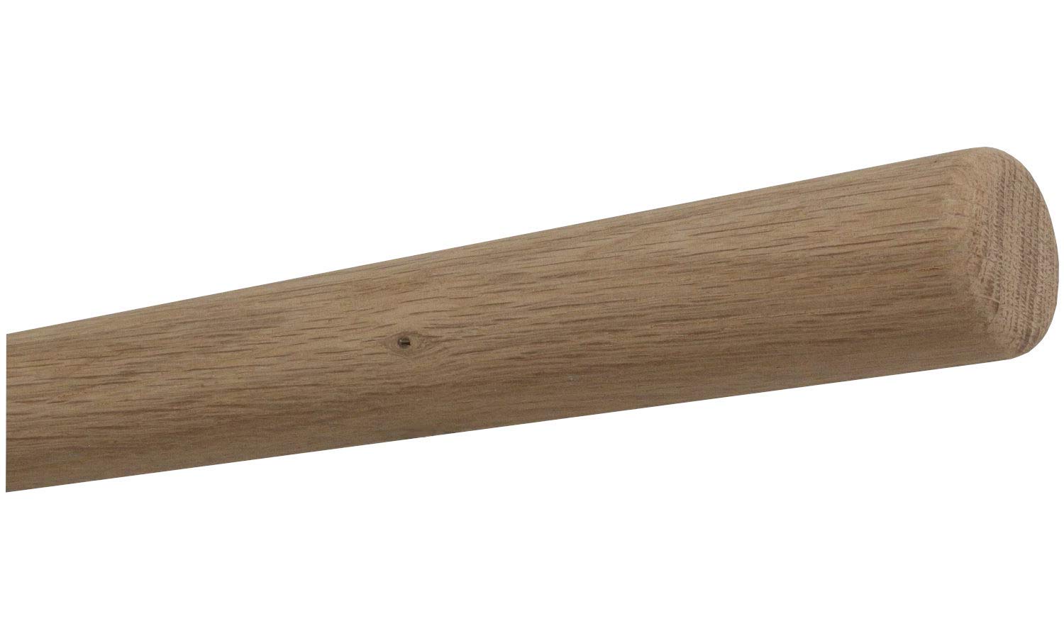 Dąb poręcz nieobrobiona okrągła bez uchwytu (do olejowania, bejcowania, lakierowania) Długość: 400 mm 40 cm 0,4 m Zakończenia: promień frezowany
