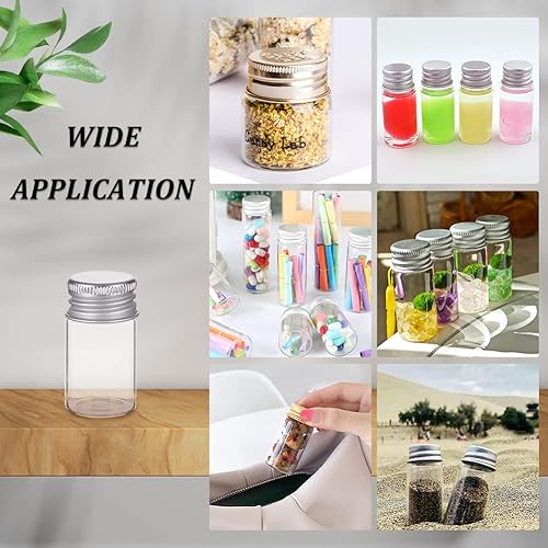 Miniatura 5 de BENECREAT Paquete de 24 frascos de cosméticos vacíos de vidrio de 0.3 fl oz0.27 onzas, frascos pequeños transparentes, botellas de vidrio vacías con