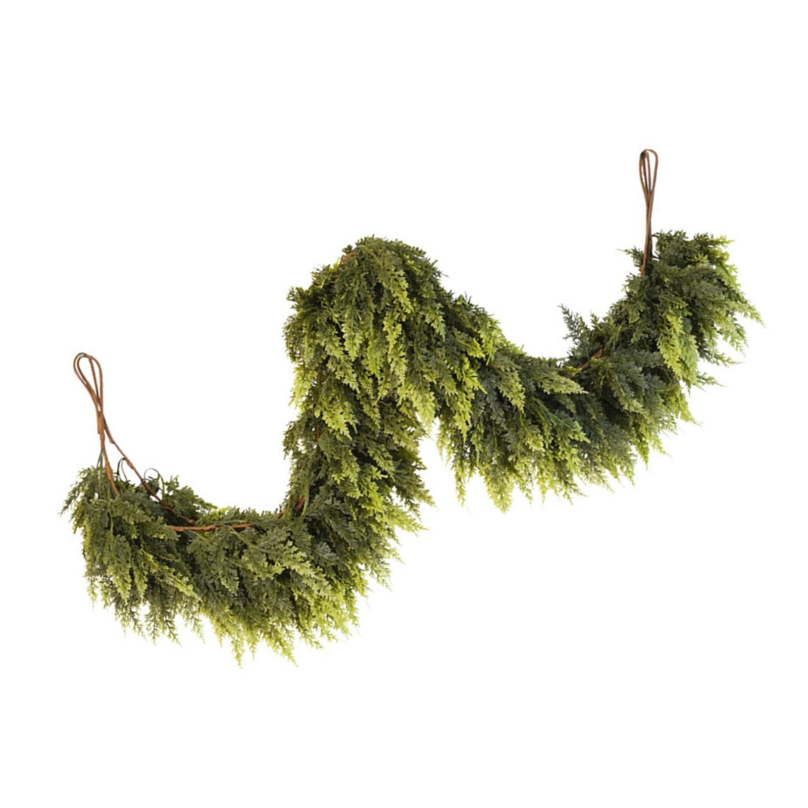 Xjdzineq Luxurious Pine Wreath Adjustable Branches for Fireplaces Mantle Staircase Christmas Holiday Home Decorations Christmas Garlands Artificial Cedar
