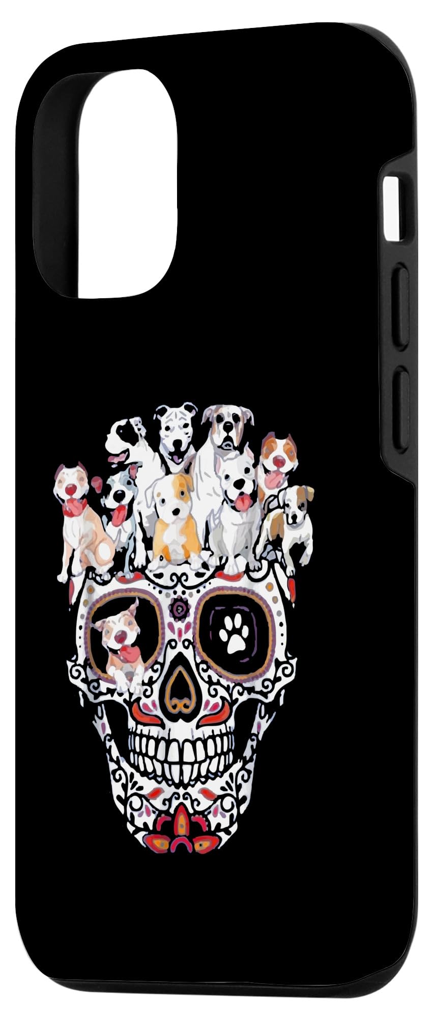 Amazon.co.jp: iPhone 15 Pro ピットブルの子犬の頭蓋骨 スマホケース