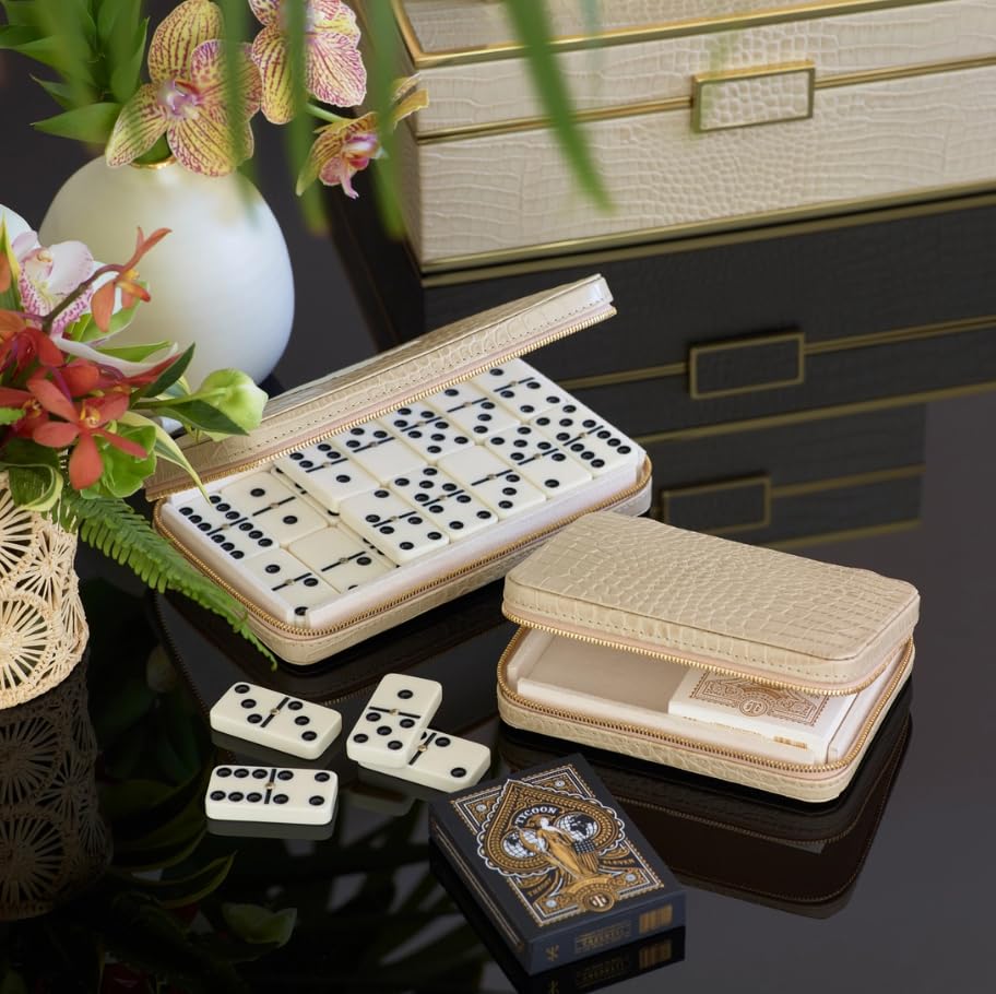 AERIN Enzo Travel Domino Set - Fawn miniatura 4