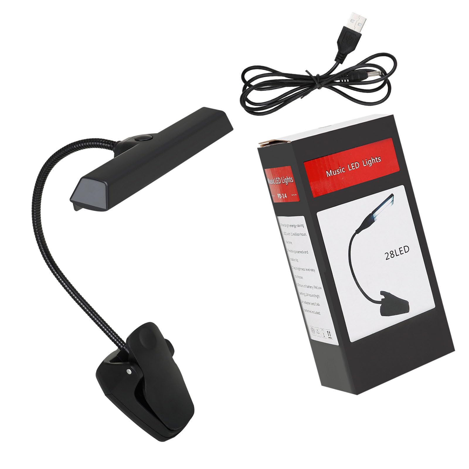 mioosho LED Music Stand Light Rechargeable Music Stand Lamp Flexible Clip on Piano Lights Musical Instrument Accessories