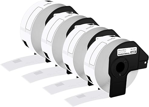 USUPERINK (4 Roll/ 400 Labels per Roll) Address Label Compatible for Brother DK1201 DK-1201 1.1