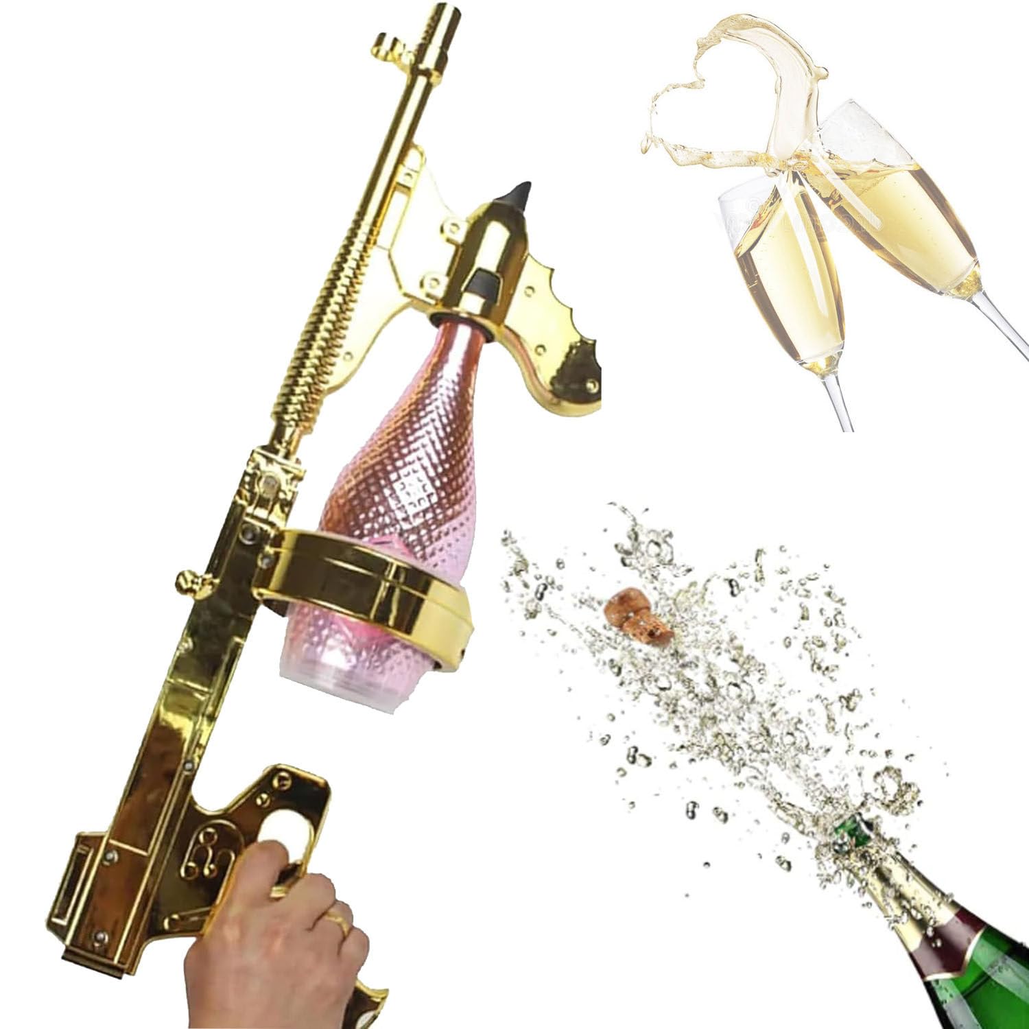 KJZQXYX Champagne Spray Gun, Multi-Function Beer And Drink Gun Shooter, Alcohol Shot Squirt Tool,Bar Atmosphere Props,for Commercial