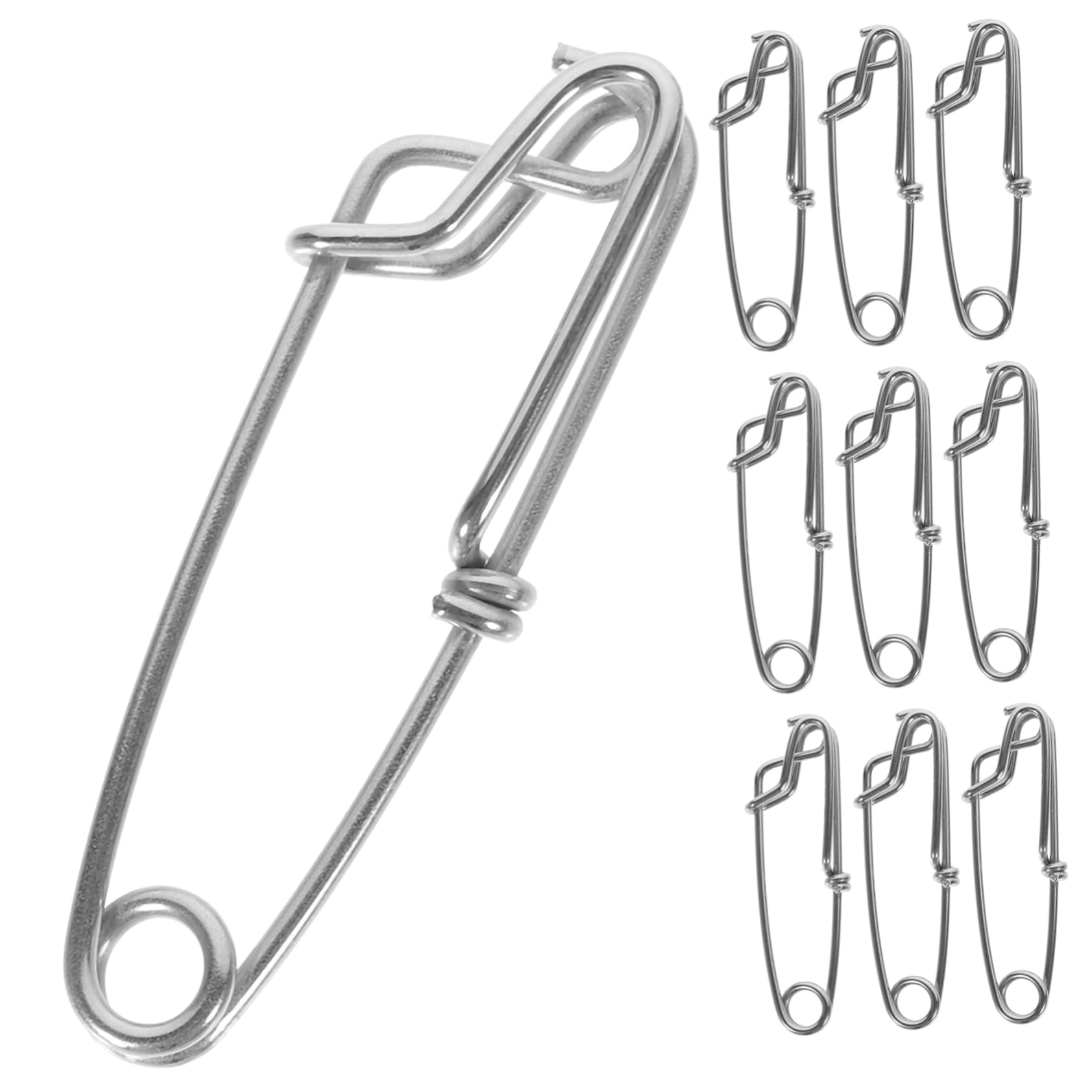 ibasenice 5 Ensembles Épingle À Paupières Connecteur Rapide Fishing Peches Poisson Accessoires De Pêche pour Hommes Accessoires De Pêche en Bateau Acier Inoxydable Silver 10 Pièces * 5