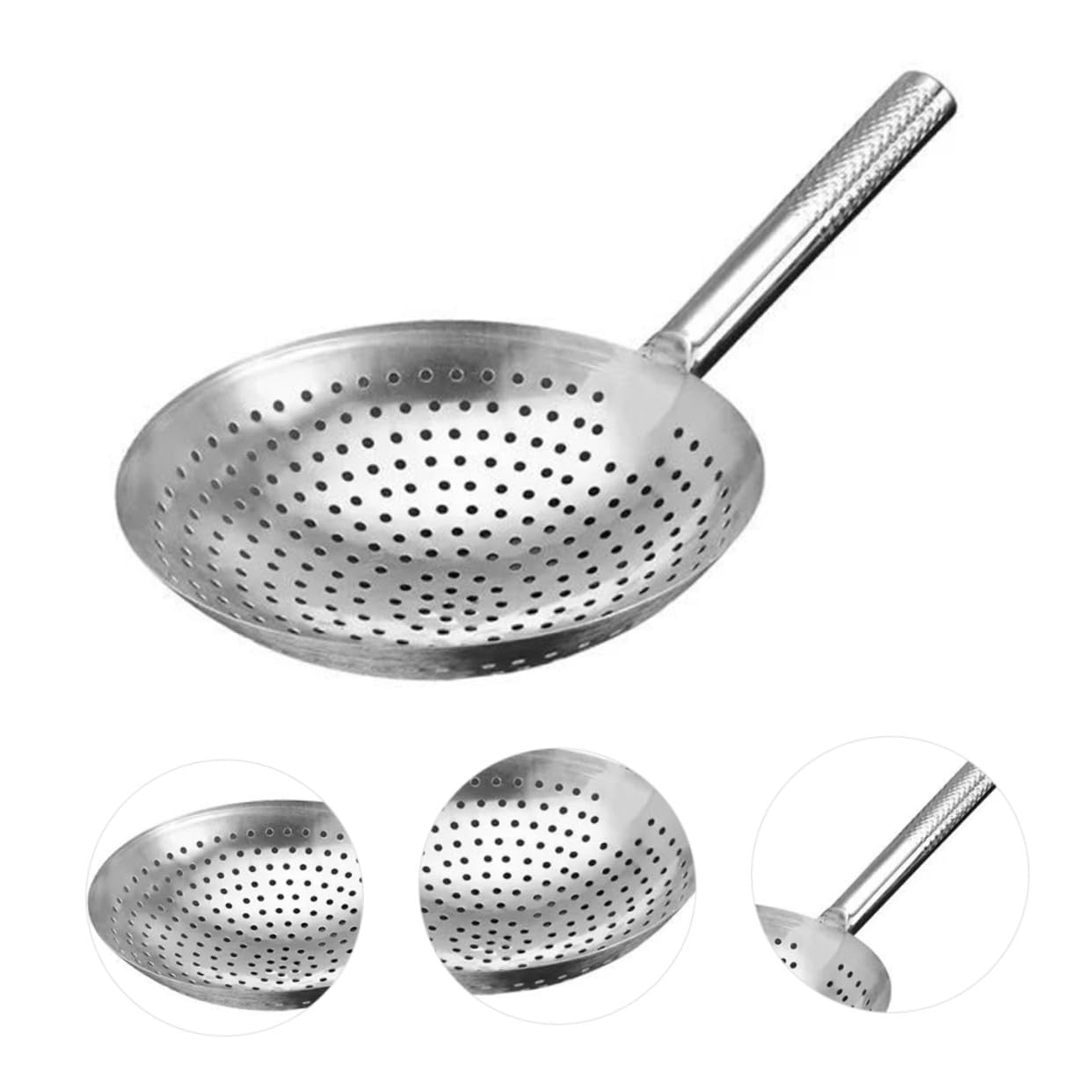 Schiumarola Grande in Acciaio Inox Argentato, 1 Pezzo | Filtro a Maglia Fitta, Separa Olio Caldo e Acqua Bollente, Uso per Hotel e Ristorante
