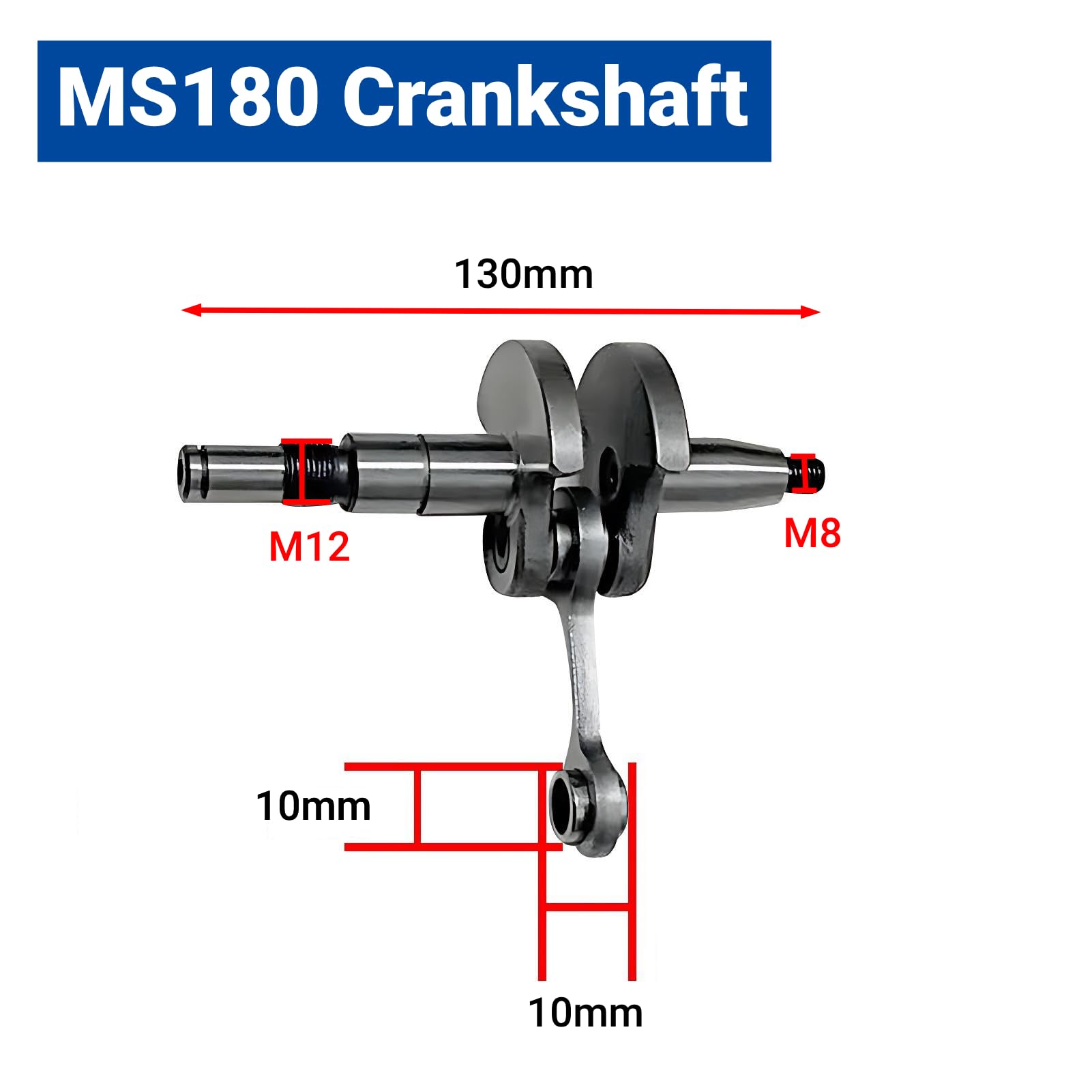 LiebeWH Motor Motor 38 Mm Zylinder Stihl Ms180 Kolben und Zylinderkit Ms180C Kolbenkurbelwelle für Stihl Ms170 Ms180 018 Kettensäge
