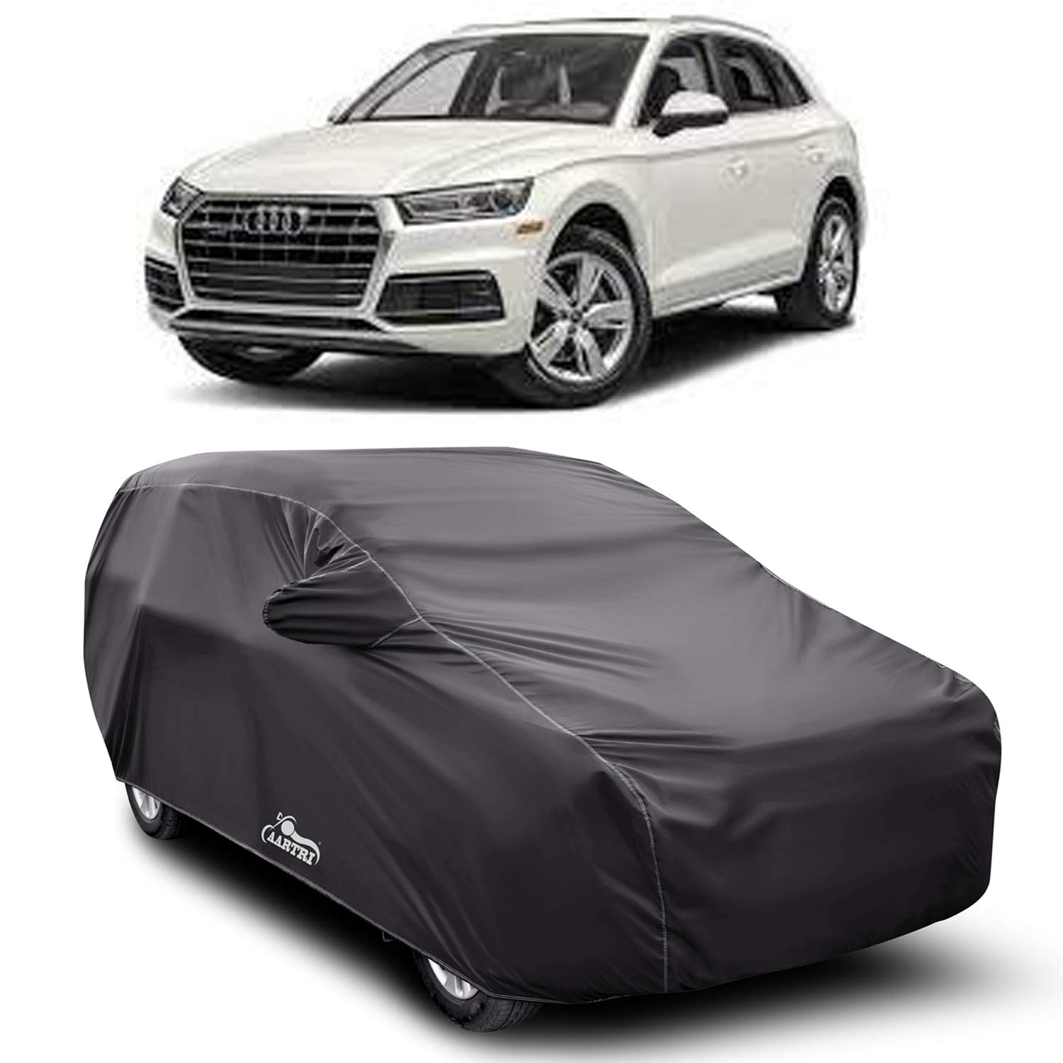 XG Brand Car Body Cover Special Design for Audi Q5 (Gray with Mirror Pocket)