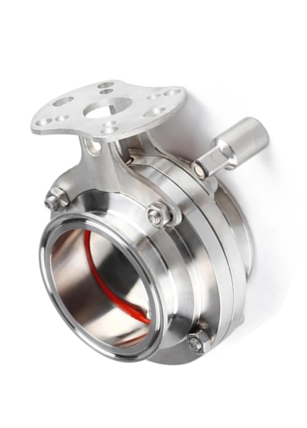 1-3/4in Stainless Steel 304 Sanitary Valve with Tri Clamp and Silicone Sealing for Food and Beverage Applications