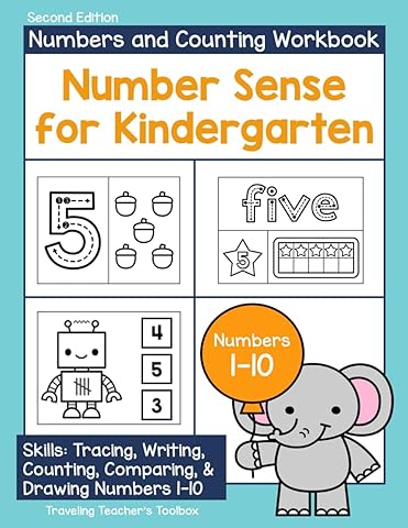 Numbers and Counting Workbook Number Sense for Kindergarten and Preschool Numbers to 10 Second Edition (Math Skills for Kindergarten)