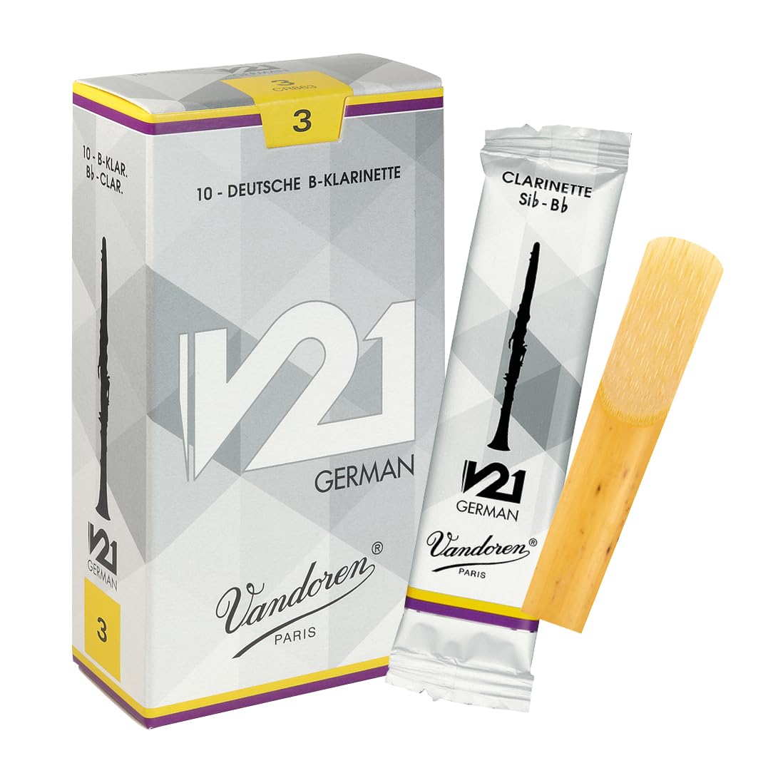 Vandoren reed Bb clarinet German V21 gauge: 3