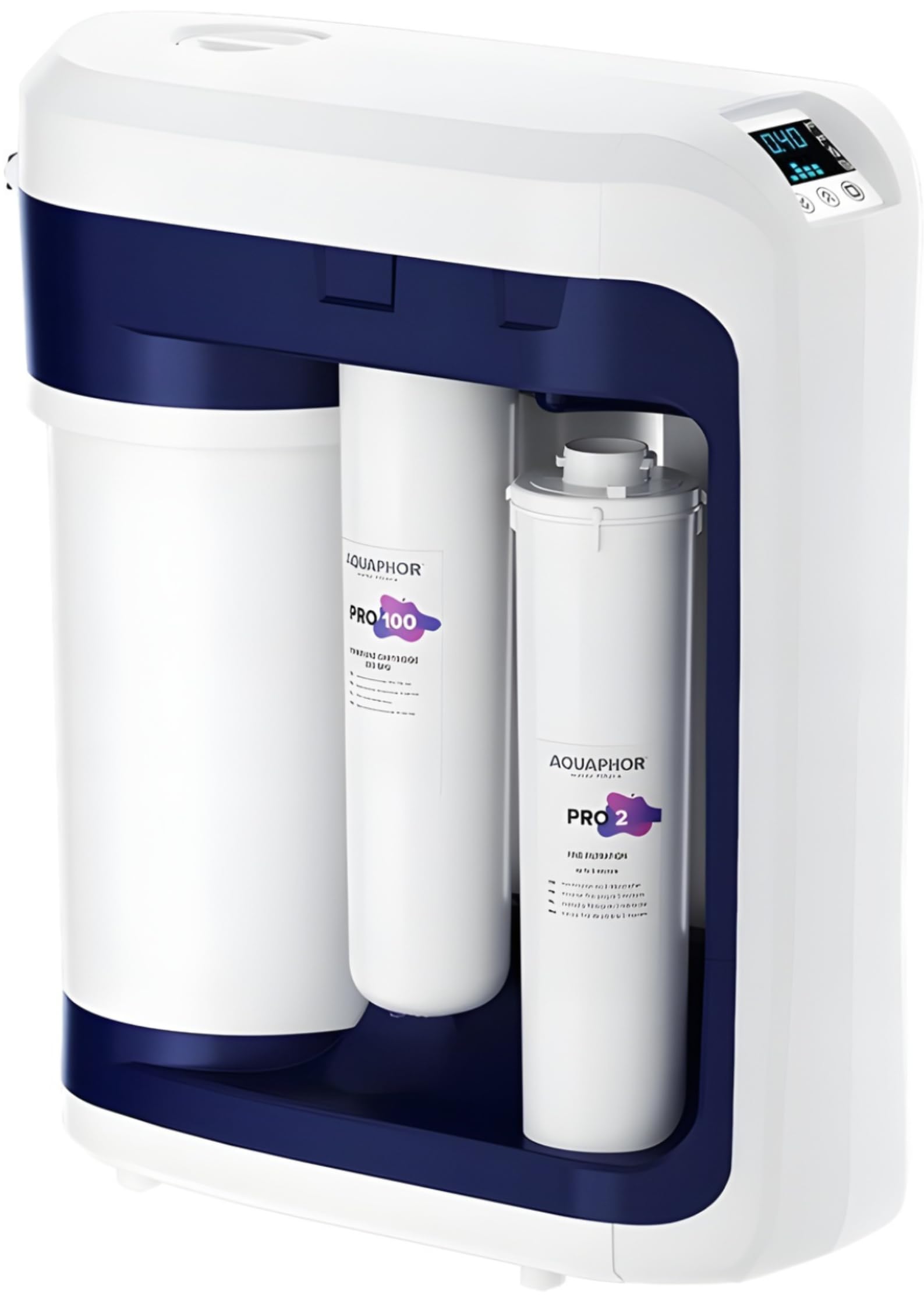 Ari Robinet de cuisine 3 voies extensible avec douchette Nordic en kit avec filtre à eau potable RO-202S Pro (or brossé)