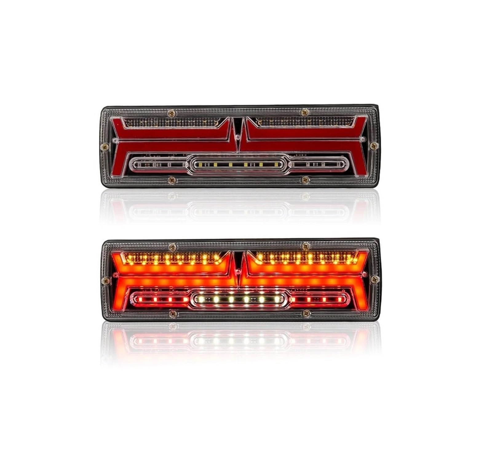 Luz Trasera 2 Luces Traseras LED Impermeables 12V-24V Para Camión Indicador Seguridad Marcha Atrás Freno Para Remolque Camión Coche Accesorios Luz Trasera