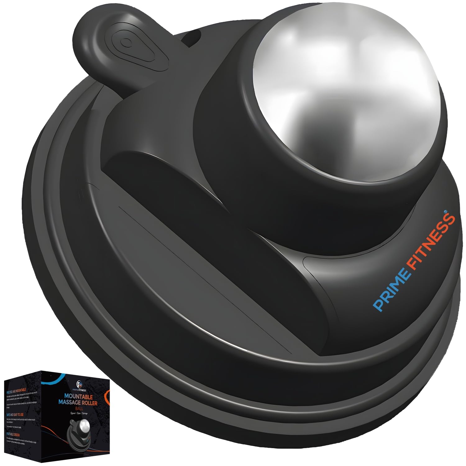 PRIME Fitness Bola de masaje montada en la pared, terapia de frío, masajeador de espalda montado en la pared, palo criogénico, alivia el dolor muscular (masajeador de pared 360)