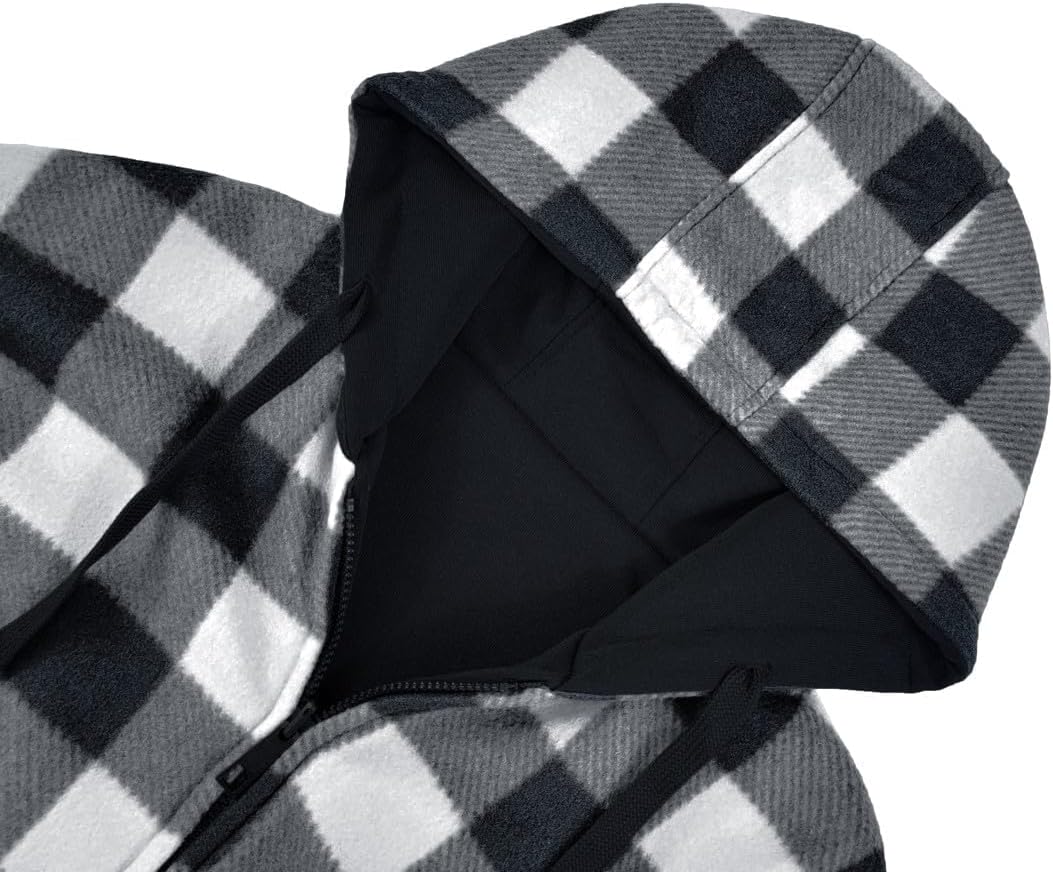 Victory Outfitters Men's Reversible Hooded Buffalo Plaid Fleece Jacket - Image 6