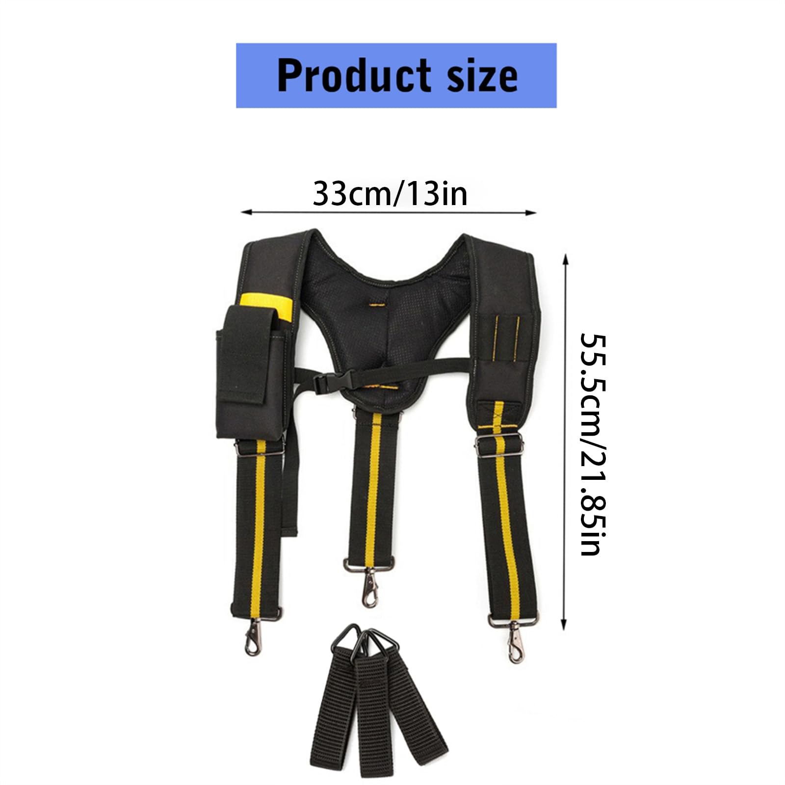 Bretelles rembourrées avec anneaux de fixation pour homme et femme