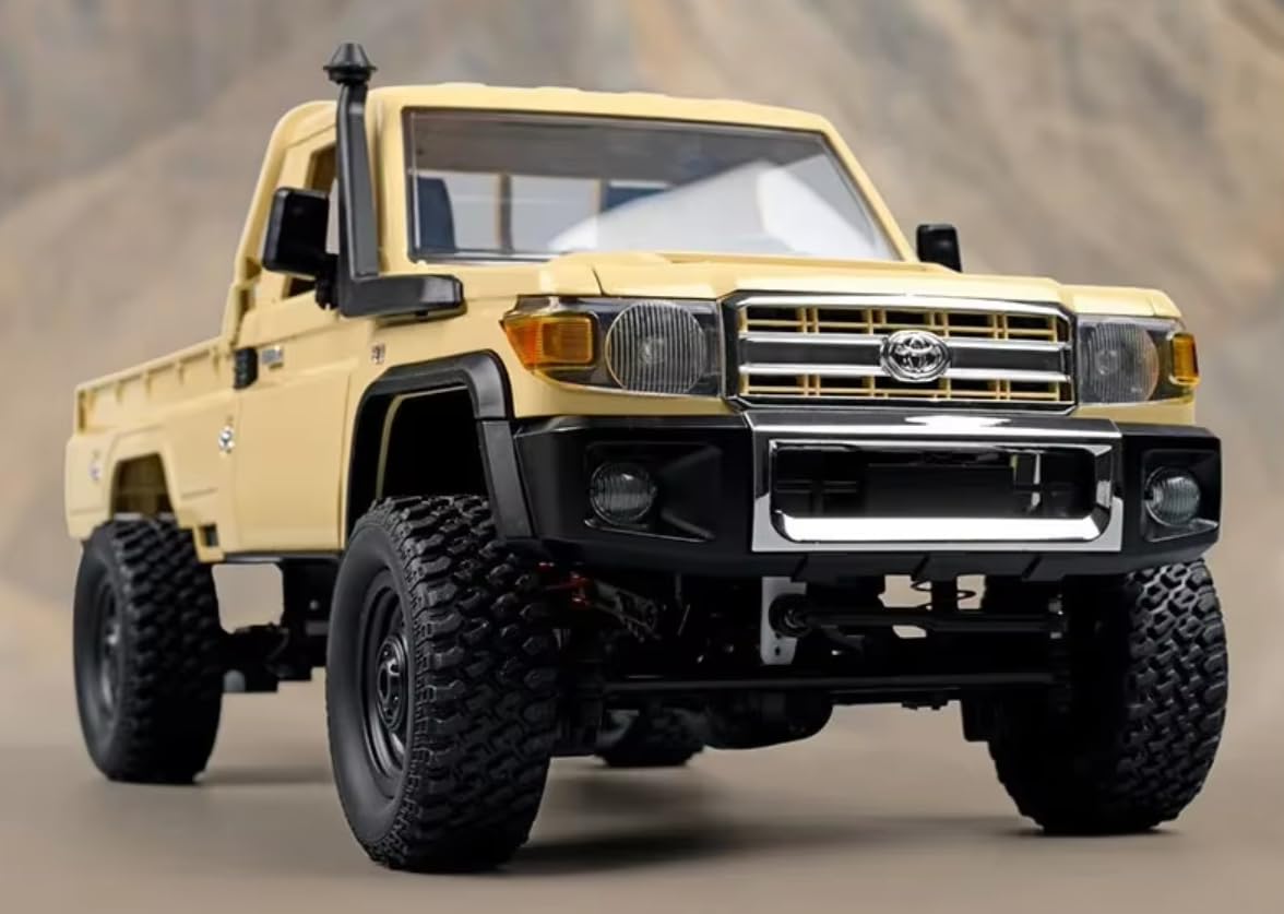 Toyota Land Cruiser | zdalnie sterowany samochód RC 1:12 | 4WD Crawler Pickup | sterowanie 2,4 GHz 100 m | światło LED | Li-Ion 7,4 V 500 mAh 30 min | kompletny zestaw RTR | bateria