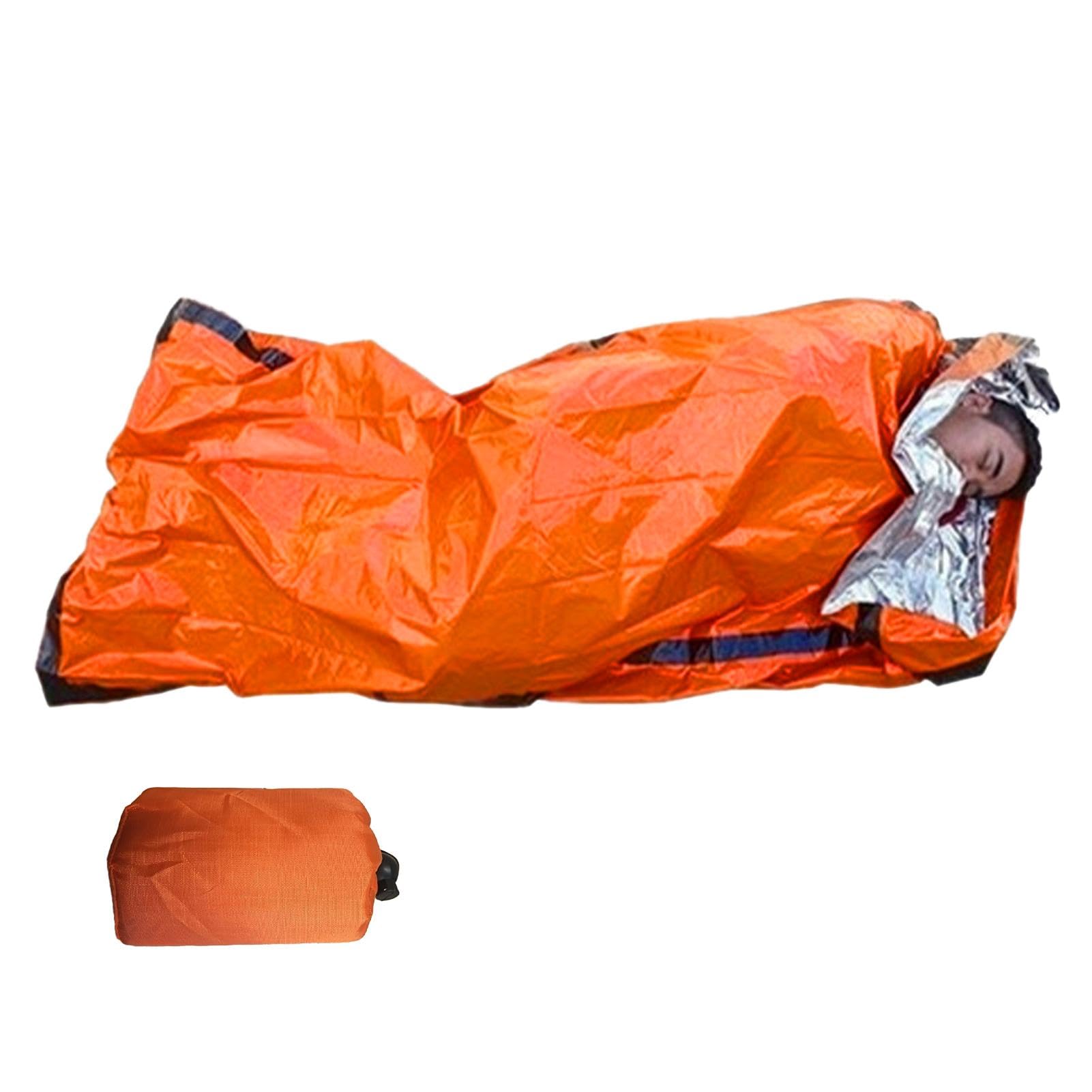 Survival Sleeping Bag Reusable - Waterproof Lightweight Blanket - Survival Gear Sleep Shelter, Thermal Bag Camping Accessories, Portable Survival Tools for Outdoor