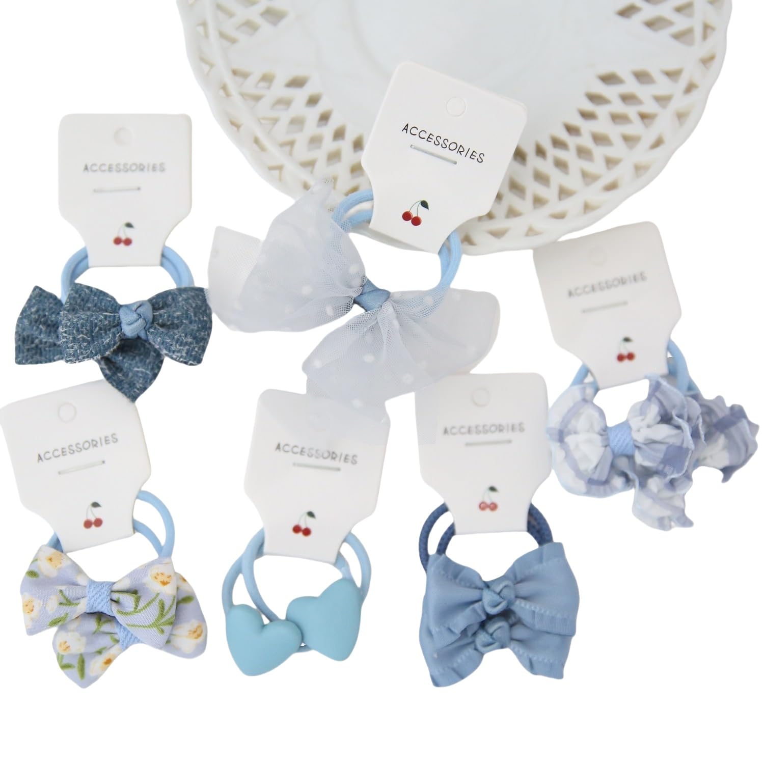 Pack de 20 chouchous pour bébé, élastiques pour cheveux pour enfants, filles, 3,5 cm / 1,37 pouces, élastique, serre-tête avec nœud, pour queue de cheval, accessoires capillaires pour filles, enfants