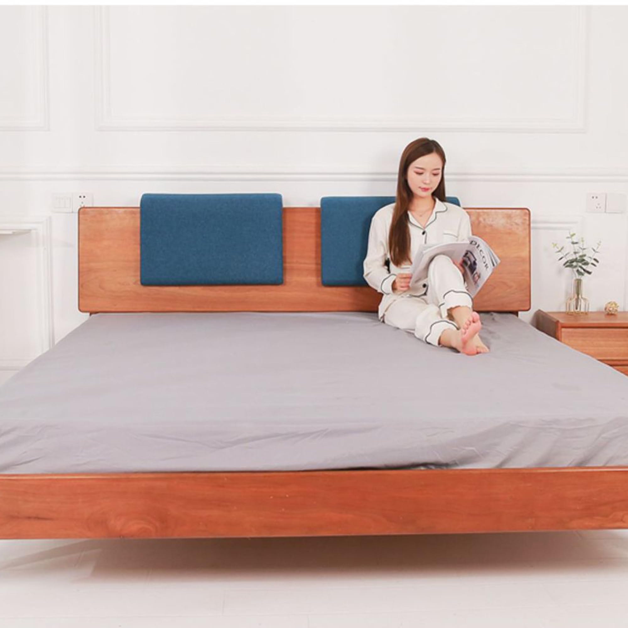 Copri Testiera Letto Matrimoniale Singolo Imbottita Cuscino, Cuscini Da Lettura Copri Testata Copripiumino Rimovibile E Lavabile, Anti-collisione Addensato Grandi Per Testata(60 × 38 × 5 cm,1#)