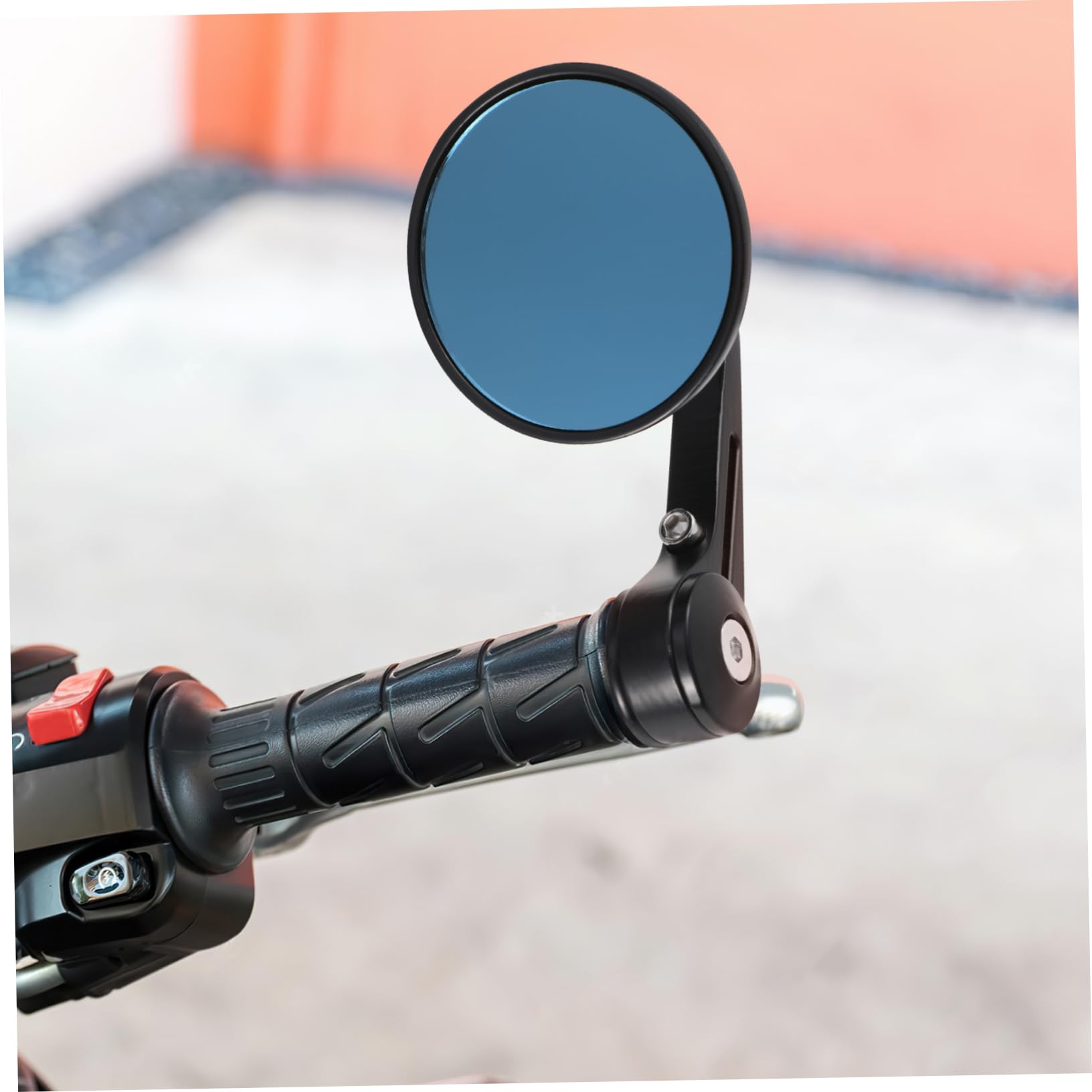 Mobestech 2paia Specchietti Retrovisori Per Design e Specchietti Manubrio Bar End Superficie Antiriflesso Compatibili e Scooter
