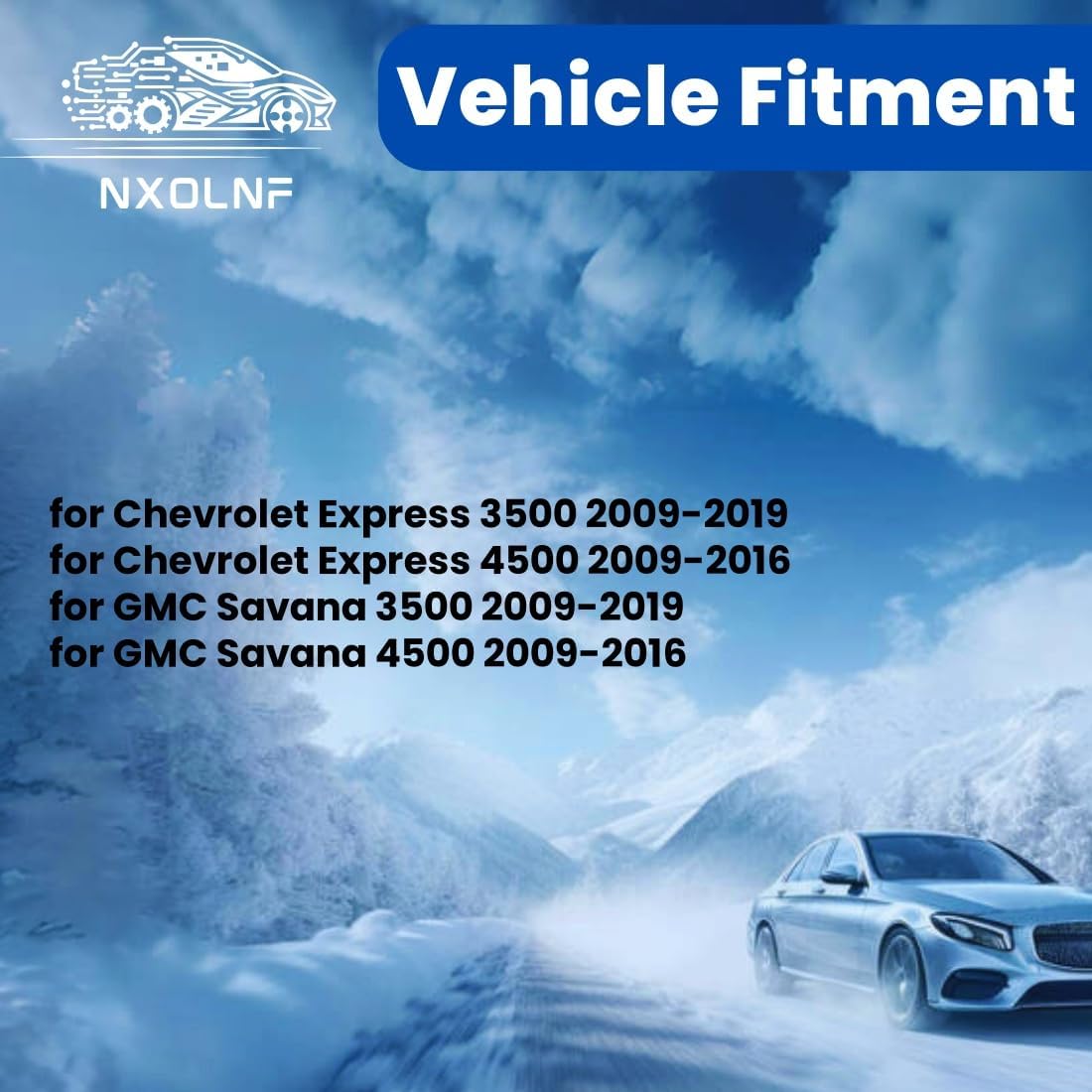 2X Parking Brake Shoes Automotive Replacement Rear for GMC Savana 3500 4.8L 2009-2017, for GMC Savana 3500 6.0L 2009-2019, for GMC Savana 3500 6.6L 2009-2016, for GMC Savana 4500 6.0L 2009-2016