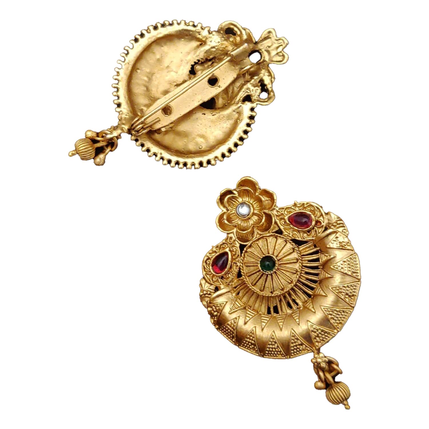 prayosha Stylish Gold Plated Saree Pin for Women (Pack of 1)-picture-46