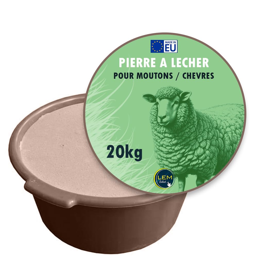 Bloc à lécher minéral "O" 20kg pour moutons et chèvres