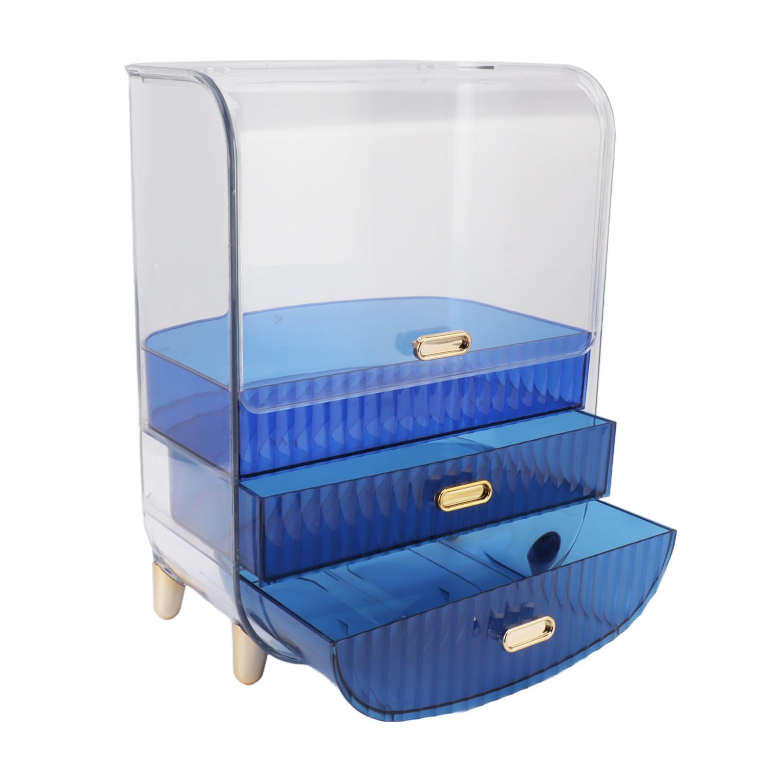 Zerodis Organizzatore per Trucchi, Scatola per Cosmetici in PET con (BLUE)