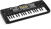 Raimy 37-Key Kids Piano Keyboard - Portable Educational Toy with 11 Songs, 8 Rhythms for Ages 3-9 Boys Girls (Black)