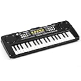 Raimy 37 Keys Piano Keyboard for Kids, Portable Keyboard Piano Early Learning Educational Electronic Musical Instrument Toys Gifts for 3 4 5 6 7 8 9 Year Old Boys and Girls (Black)