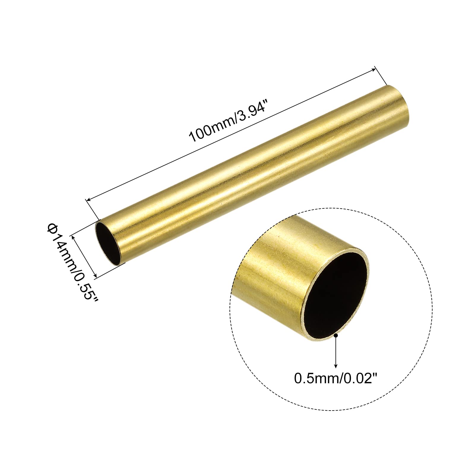 8mm QUARKZMAN Cuivre Tube, 14mm OD 1mm Paroi Épaisseur Tube Cuivre