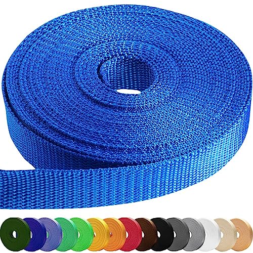 Image of TECEUM 3 /4 inch & 5 /8 inch & 1 inch & 1.5 inch & 2 inch Webbing - 10 25 50 Yards - 40+ Colors - Heavy Duty 1 Inch 1.5 Inch 2 Inch Backpack Straps - Webbing for Outdoors Indoors Crafting DIY